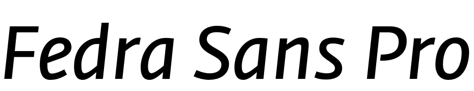 Fedra Sans Pro Bold Italic Font Download Free